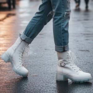 CUPID | x ONE PLANET PLAZO VEGAN LEATHER 100% RECYCLED LUG SOLE COMBA…